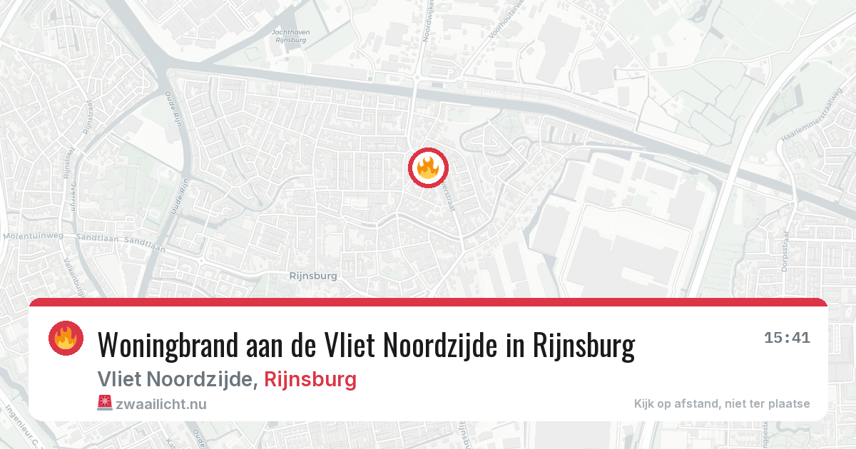 Woningbrand aan de Vliet Noordzijde in Rijnsburg — 1 apr 2026