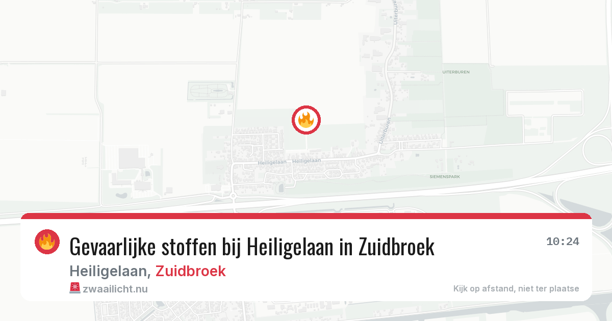 Gevaarlijke stoffen bij Heiligelaan in Zuidbroek — 11 mei 2026