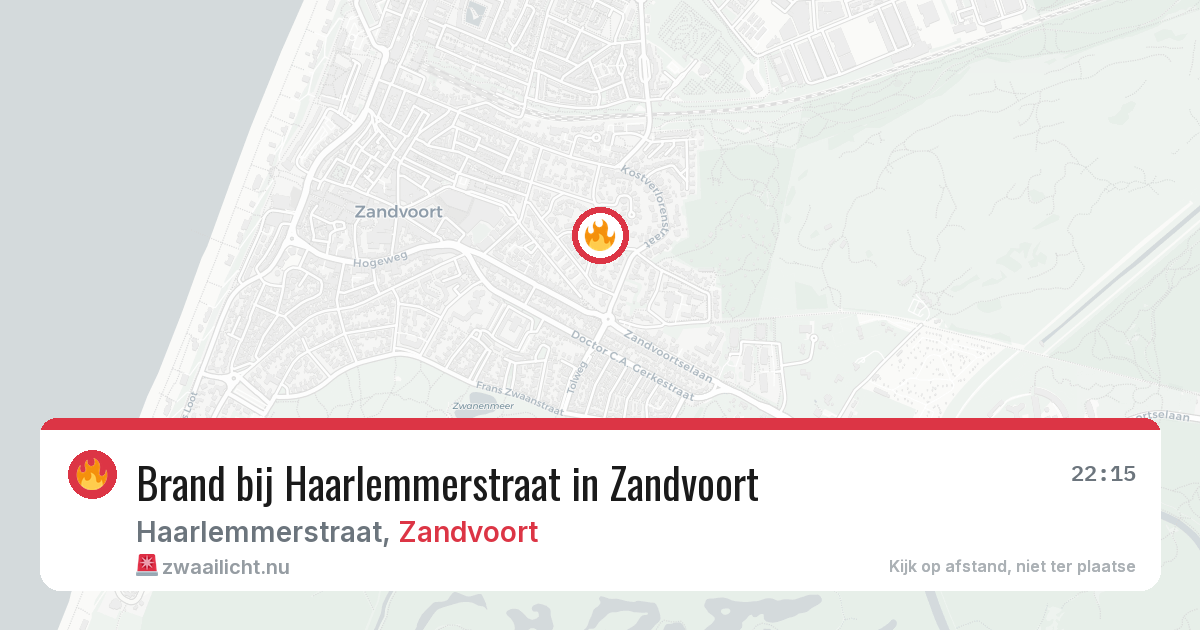 Brand bij Haarlemmerstraat in Zandvoort — 11 jul 2026