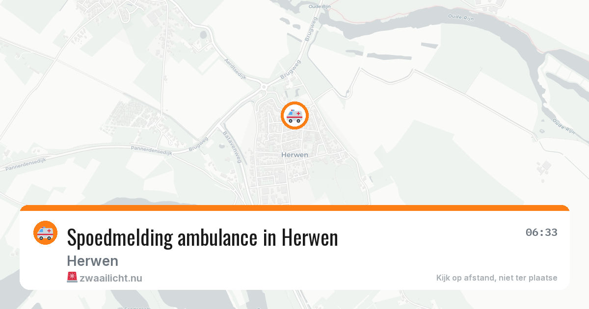 Spoedmelding ambulance in Herwen — 17 jan 2026