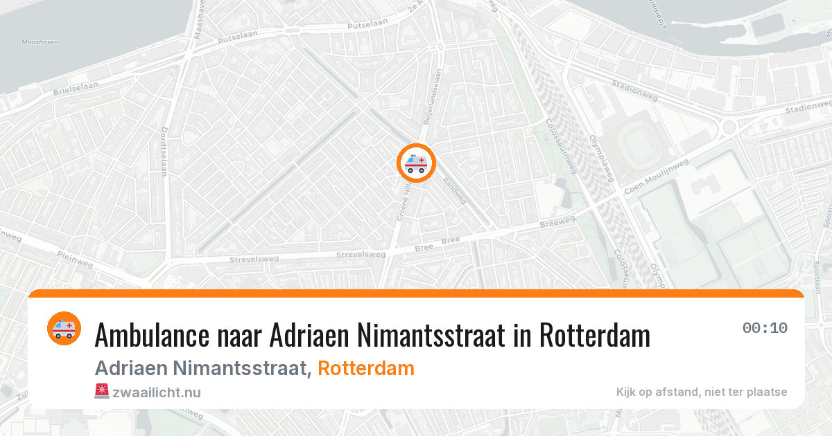Ambulance naar Adriaen Nimantsstraat in Rotterdam — 18 mei 2026