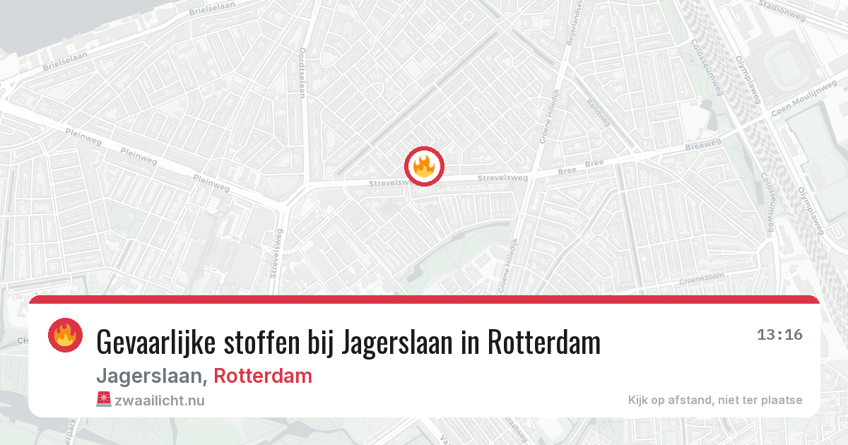 Gevaarlijke stoffen bij Jagerslaan in Rotterdam — 24 mei 2026