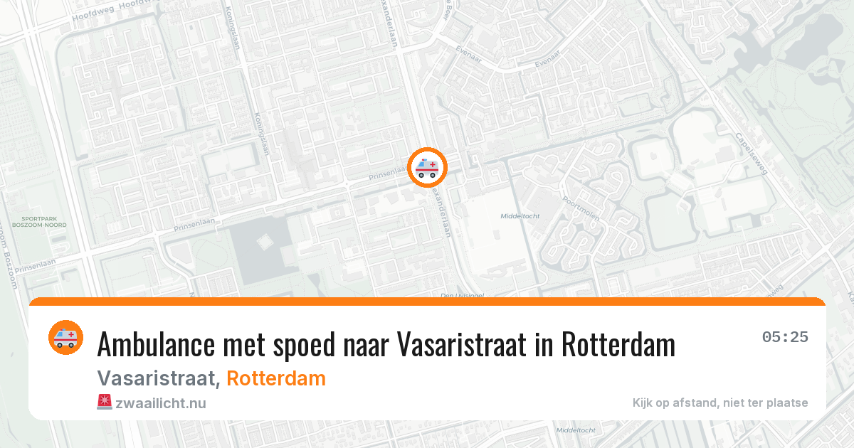 Ambulance met spoed naar Vasaristraat in Rotterdam — 11 jul 2026