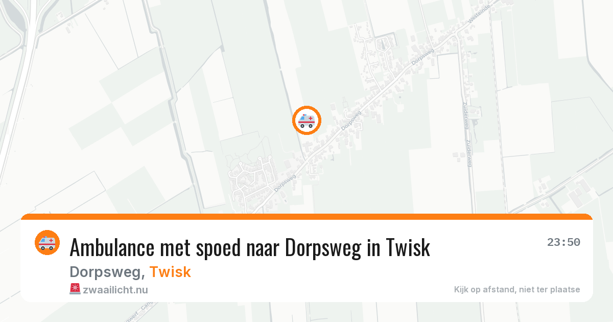 Ambulance met spoed naar Dorpsweg in Twisk — 26 mei 2026