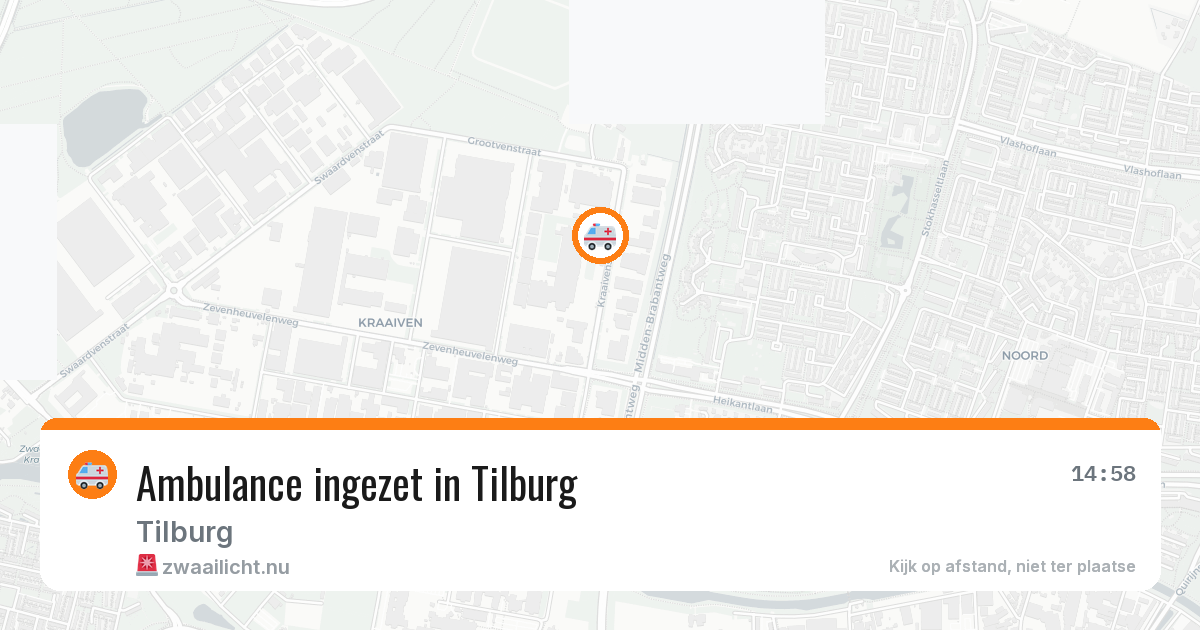 Ambulance ingezet in Tilburg — 11 mrt 2026
