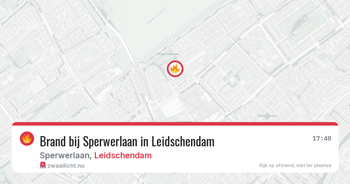 Brand bij Sperwerlaan in Leidschendam — 12 mei 2026