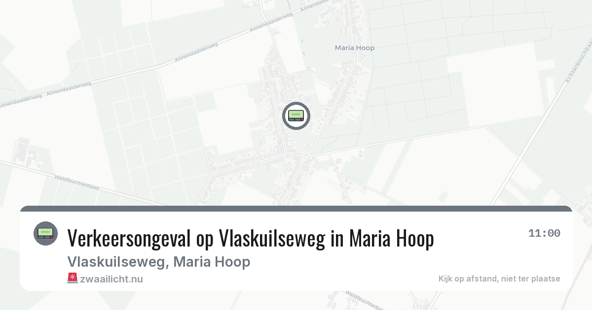 Verkeersongeval op Vlaskuilseweg in Maria Hoop — 18 jun 2026