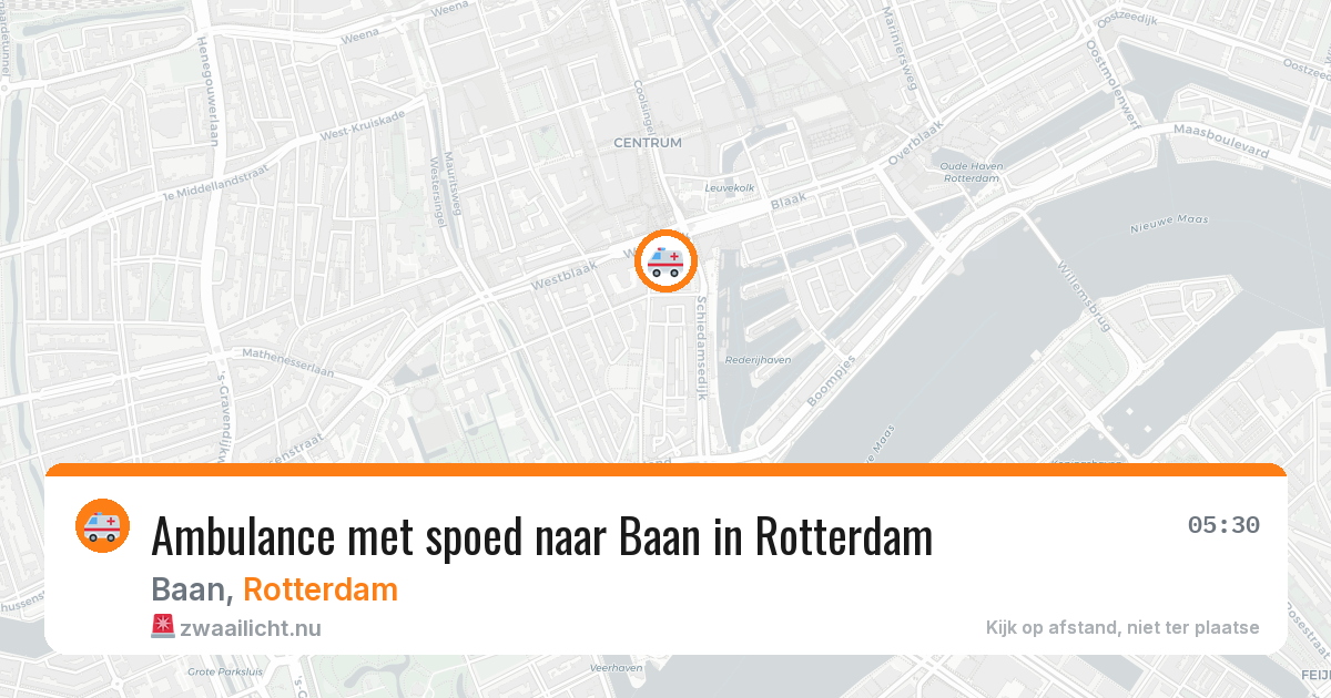 Ambulance met spoed naar Baan in Rotterdam — 24 jul 2026