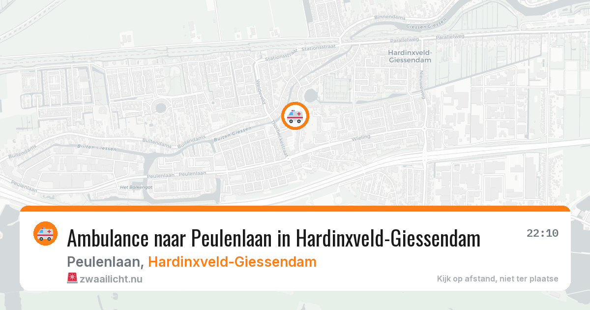 Ambulance naar Peulenlaan in Hardinxveld-Giessendam — 17 jul 2026
