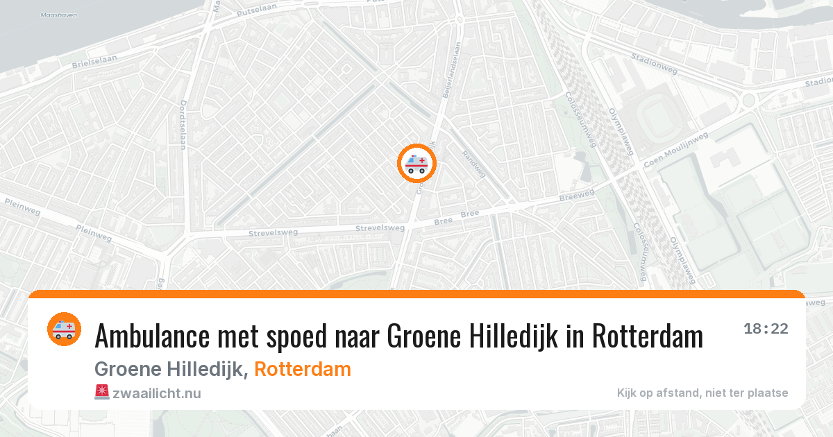 Ambulance met spoed naar Groene Hilledijk in Rotterdam — 3 mei 2026
