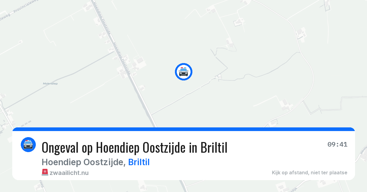Ongeval op Hoendiep Oostzijde in Briltil — 23 jul 2026