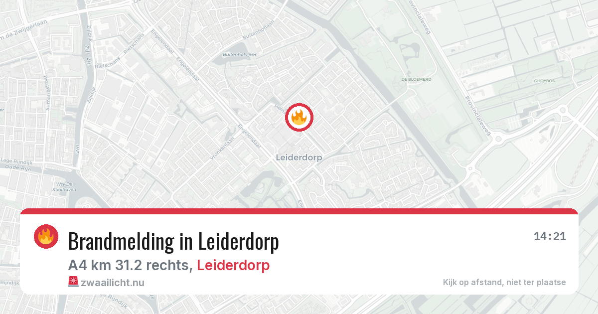 Brandmelding in Leiderdorp — 10 jul 2026