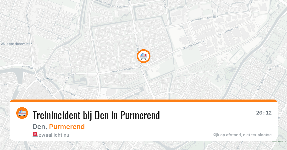 Treinincident bij Den in Purmerend — 17 jan 2026