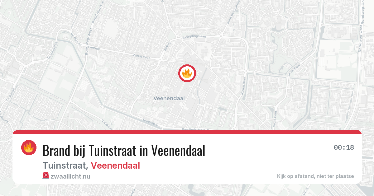 Brand bij Tuinstraat in Veenendaal — 20 jul 2026