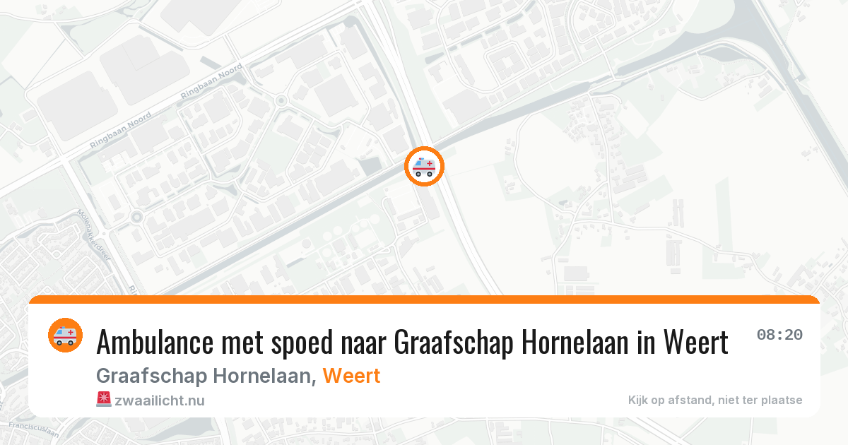 Ambulance met spoed naar Graafschap Hornelaan in Weert — 21 jul 2026