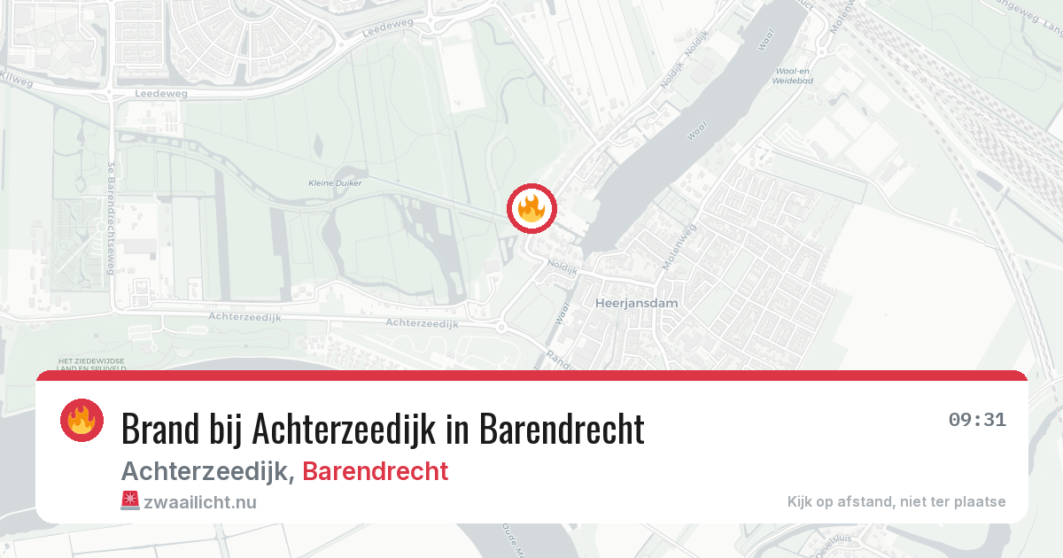 Brand bij Achterzeedijk in Barendrecht — 30 mrt 2026