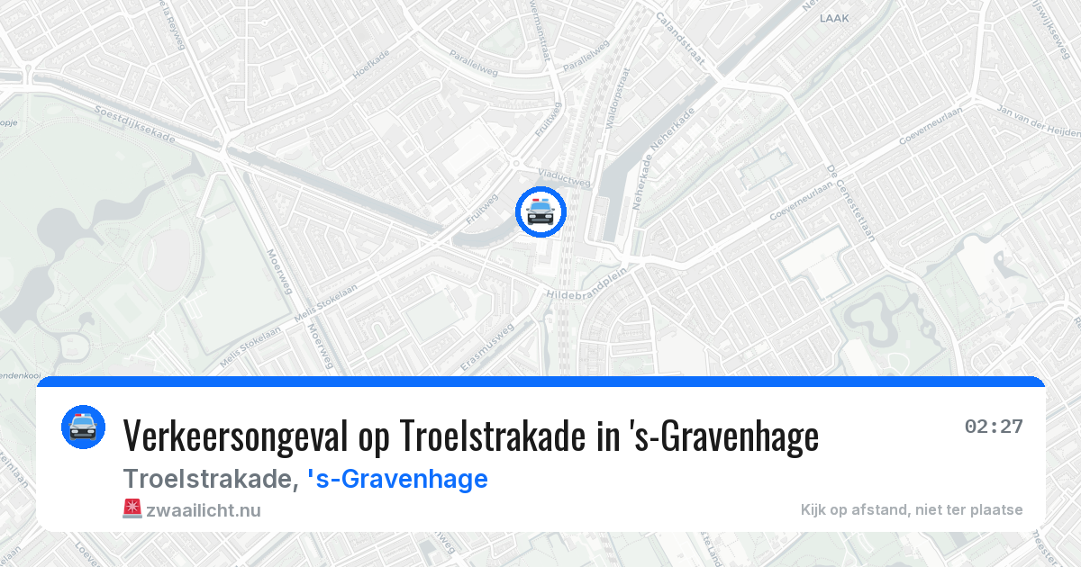 Verkeersongeval op Troelstrakade in 's-Gravenhage — 12 jul 2026