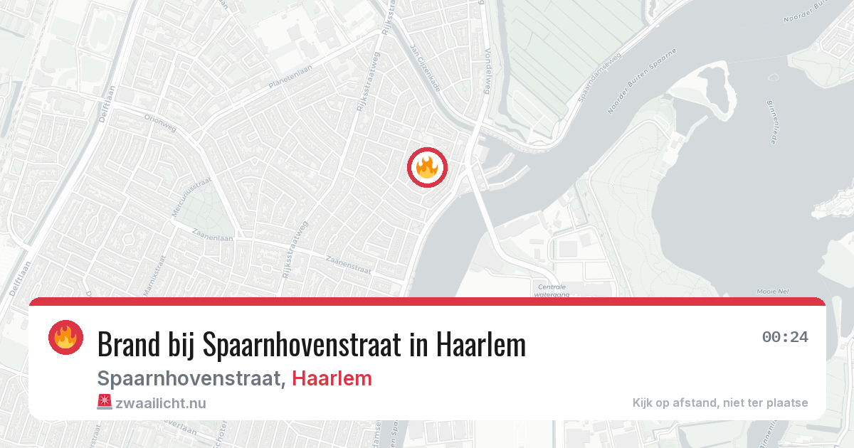 Brand bij Spaarnhovenstraat in Haarlem — 14 jul 2026