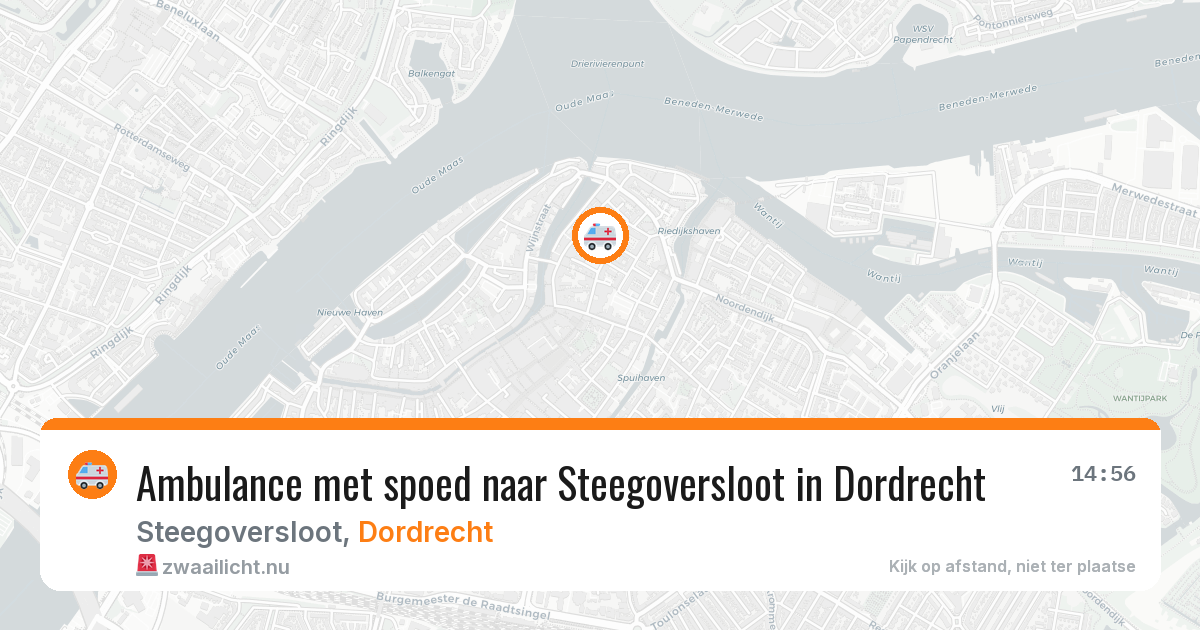 Ambulance met spoed naar Steegoversloot in Dordrecht — 17 jul 2026