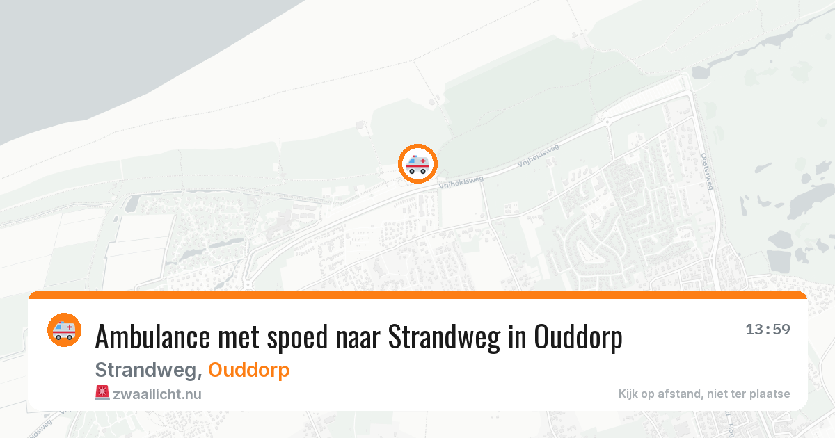 Ambulance met spoed naar Strandweg in Ouddorp — 22 mrt 2026