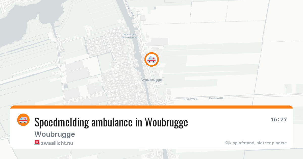 Spoedmelding ambulance in Woubrugge — 22 mei 2026