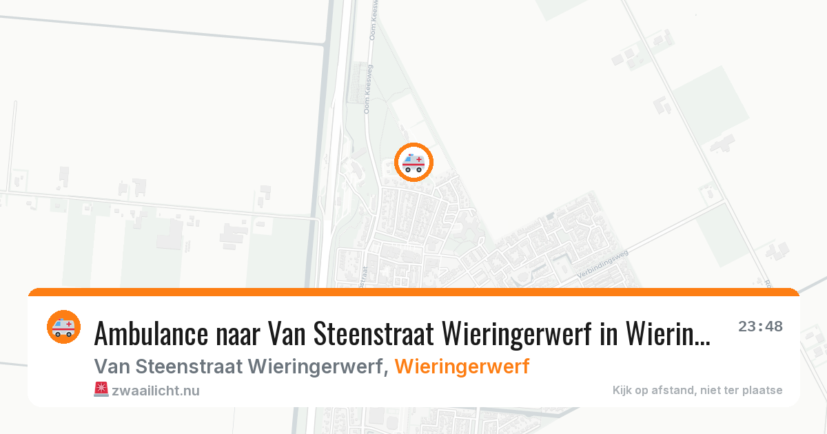 Ambulance naar Van Steenstraat Wieringerwerf in Wieringerwerf — 18 jul 2026