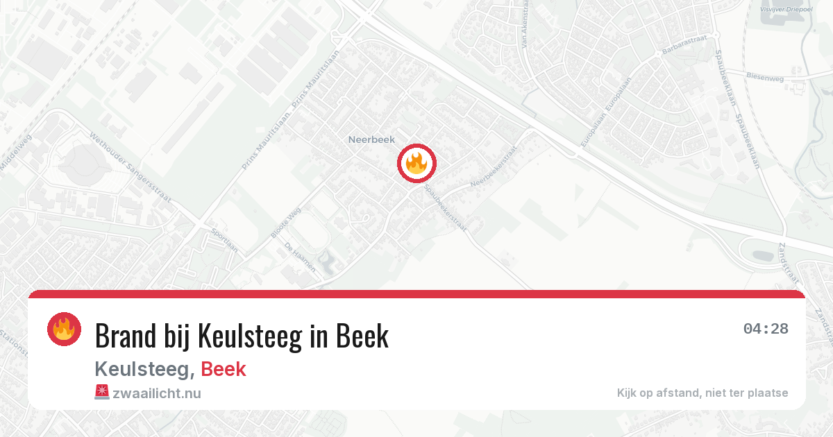 Brand bij Keulsteeg in Beek — 20 mei 2026