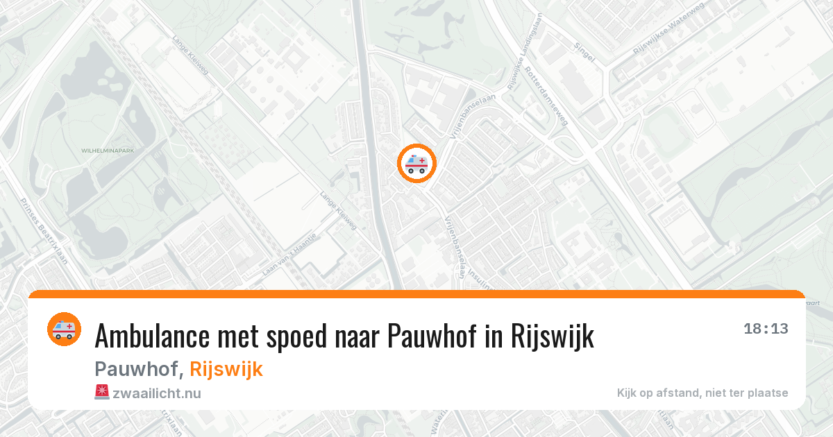 Ambulance met spoed naar Pauwhof in Rijswijk — 3 mei 2026