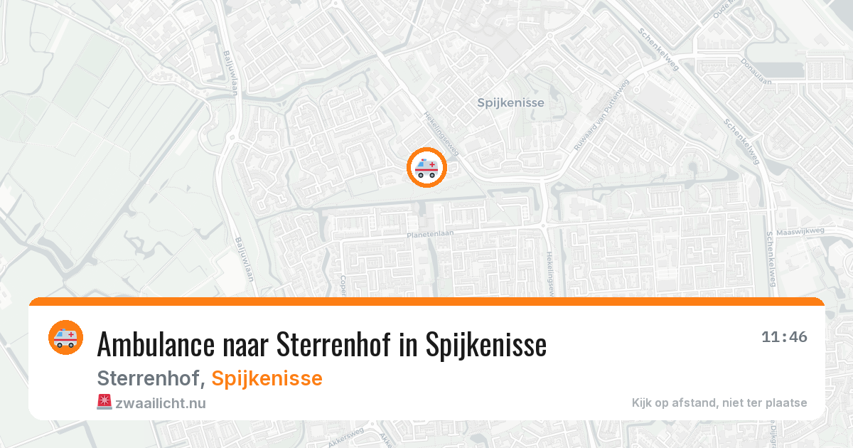 Ambulance naar Sterrenhof in Spijkenisse — 30 mrt 2026