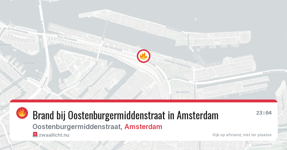 Brand bij Oostenburgermiddenstraat in Amsterdam — 30 mei 2026
