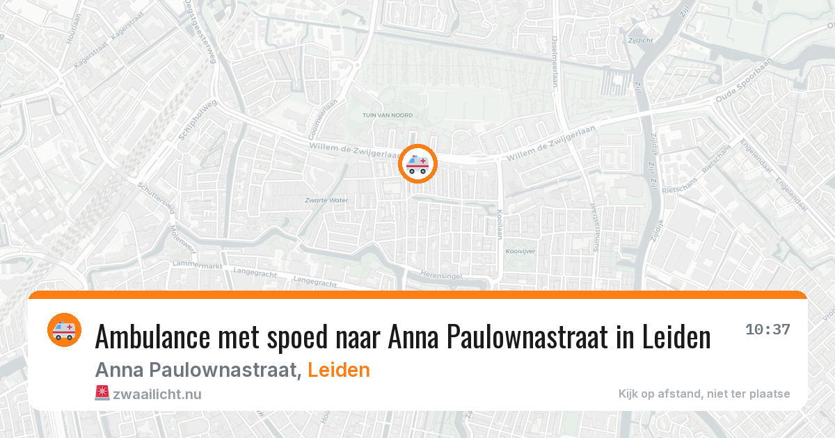 Ambulance met spoed naar Anna Paulownastraat in Leiden — 20 jan 2026