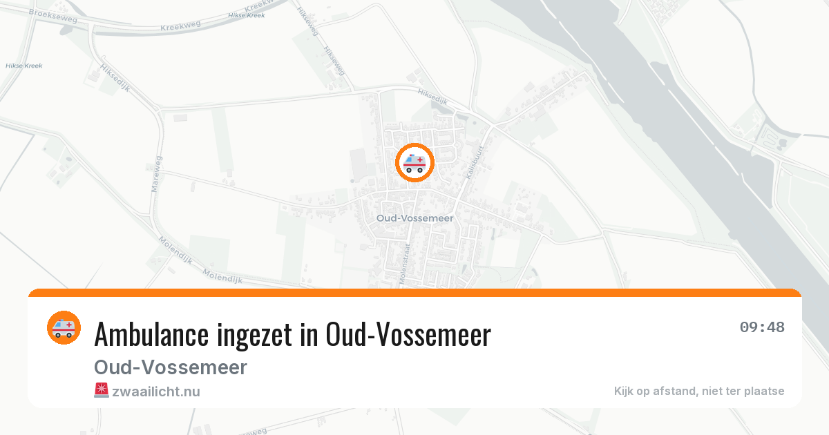 Ambulance ingezet in Oud-Vossemeer — 21 jul 2026