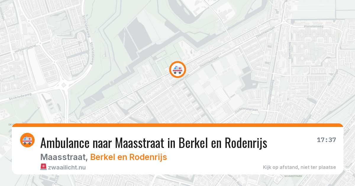 Ambulance naar Maasstraat in Berkel en Rodenrijs — 13 jul 2026