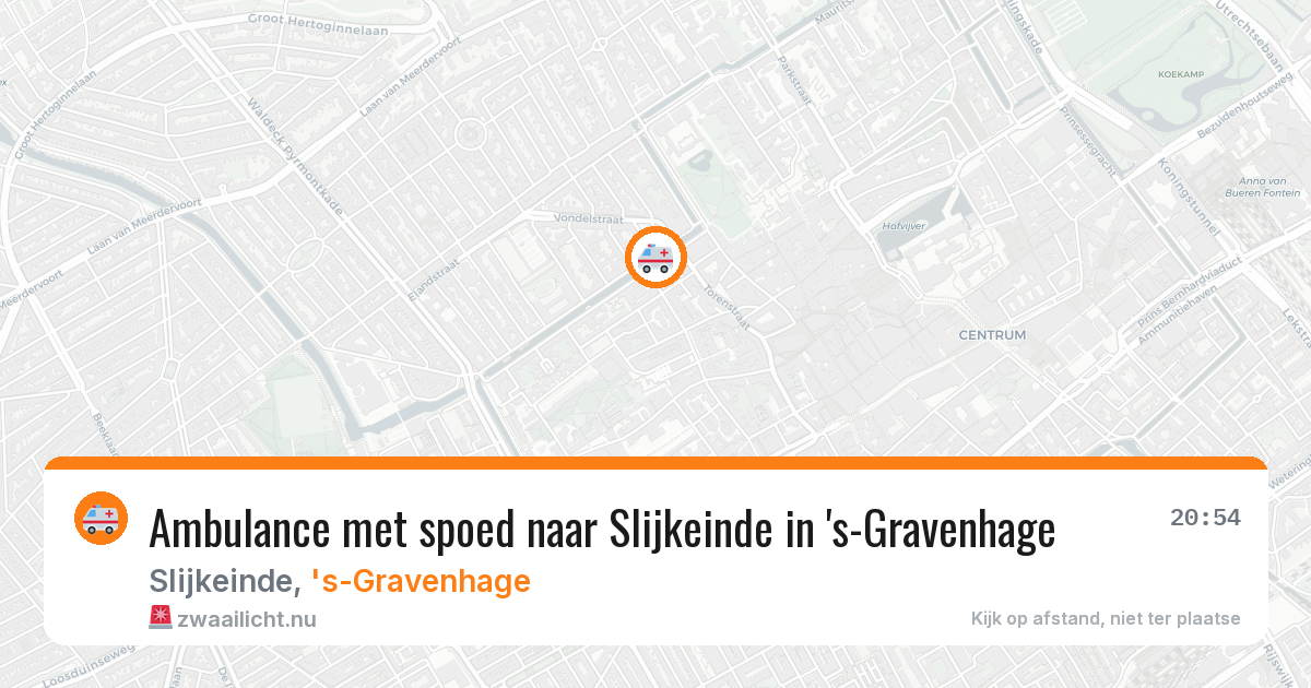 Ambulance met spoed naar Slijkeinde in 's-Gravenhage — 19 jul 2026