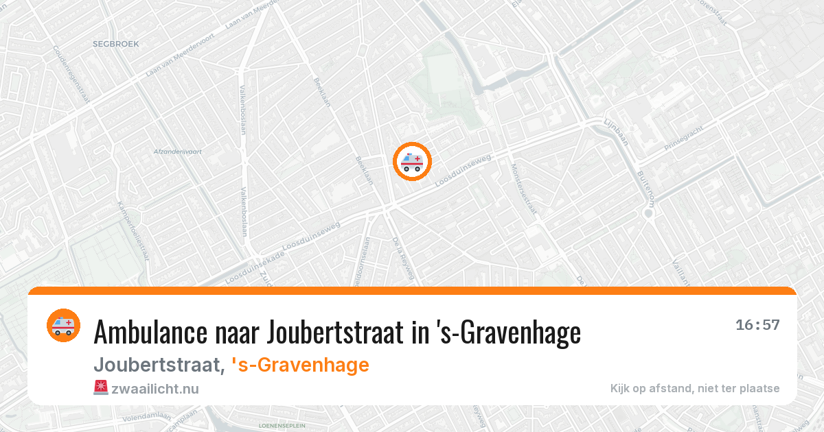 Ambulance naar Joubertstraat in 's-Gravenhage — 8 jun 2026