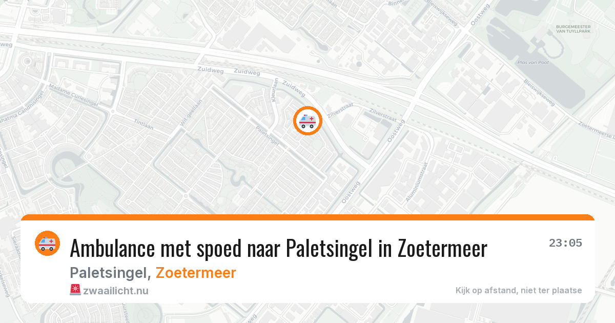 Ambulance met spoed naar Paletsingel in Zoetermeer — 19 feb 2026
