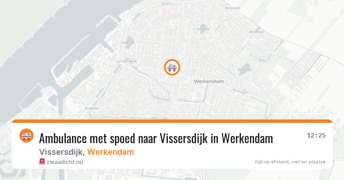Ambulance met spoed naar Vissersdijk in Werkendam — 15 jul 2026