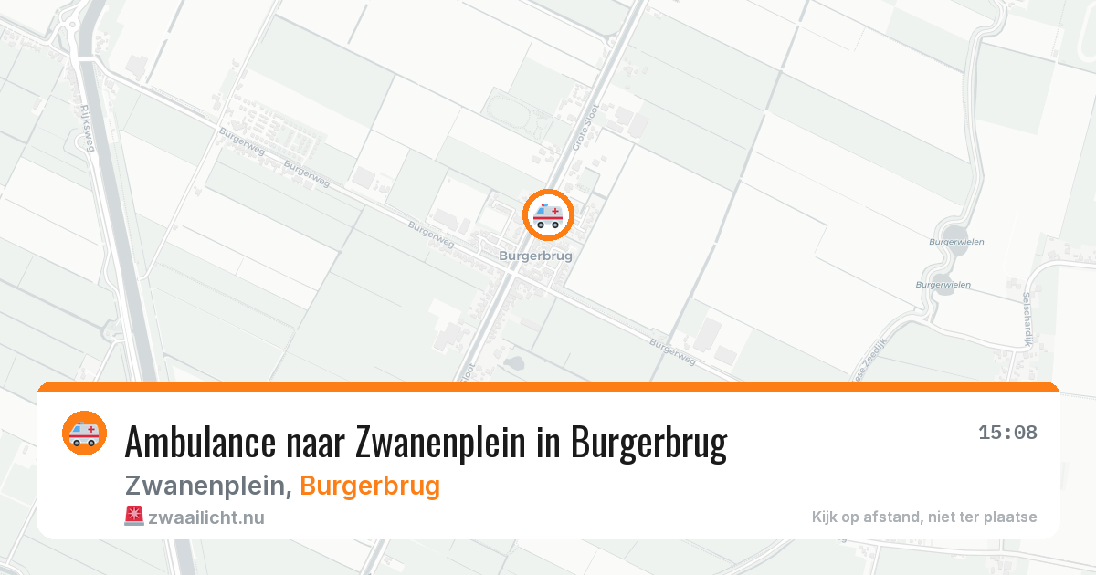 Ambulance naar Zwanenplein in Burgerbrug — 15 jul 2026