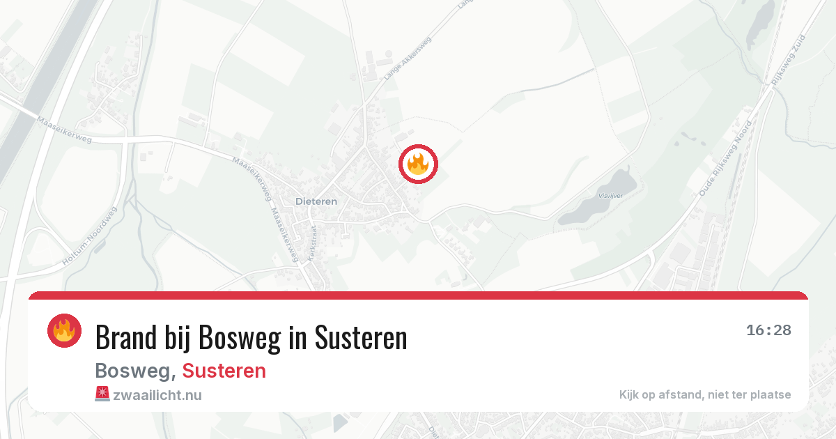 Brand bij Bosweg in Susteren — 12 jul 2026