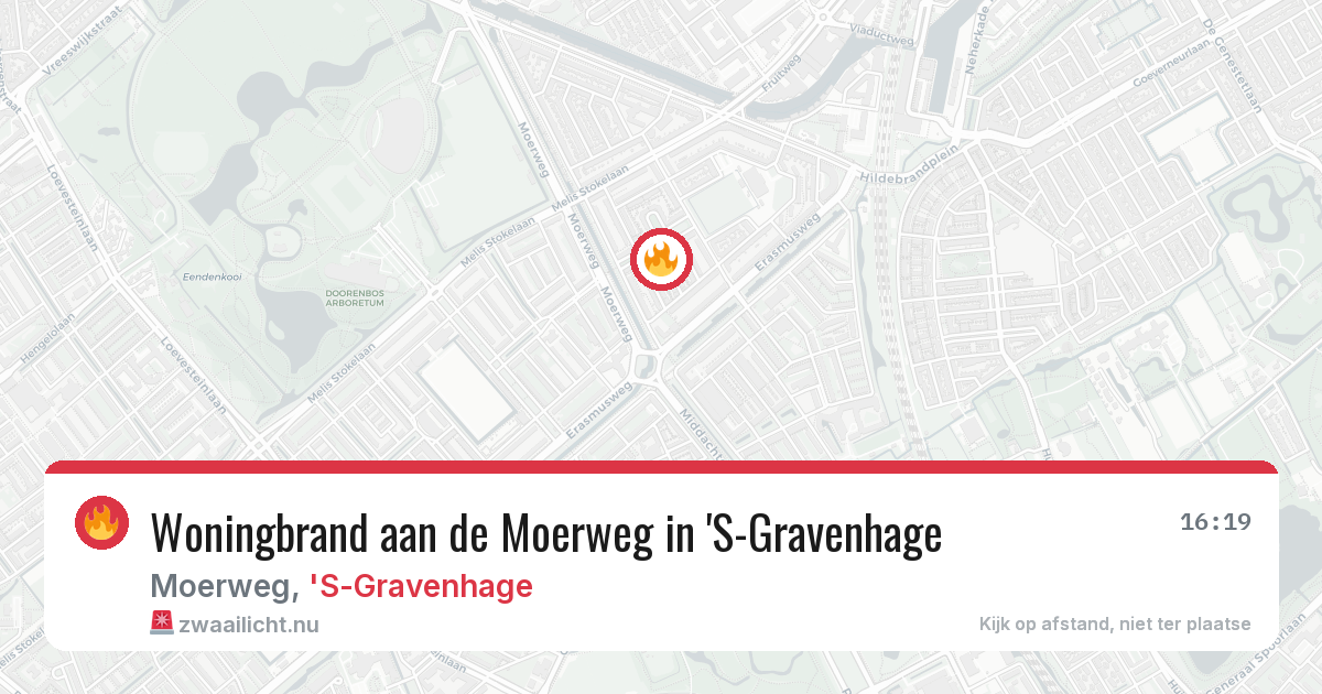 Woningbrand aan de Moerweg in 'S-Gravenhage — 28 mei 2026