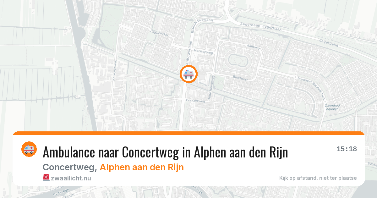 Ambulance naar Concertweg in Alphen aan den Rijn — 21 jul 2026