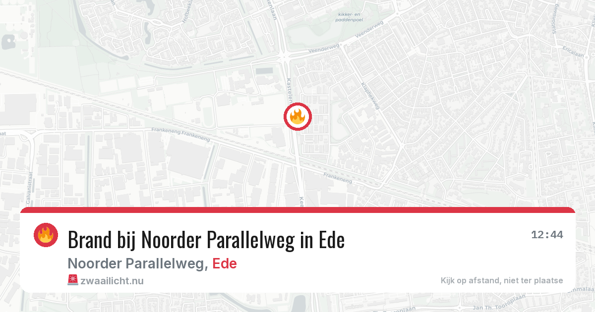 Brand bij Noorder Parallelweg in Ede — 9 apr 2026