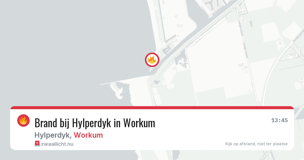 Brand bij Hylperdyk in Workum — 24 mei 2026
