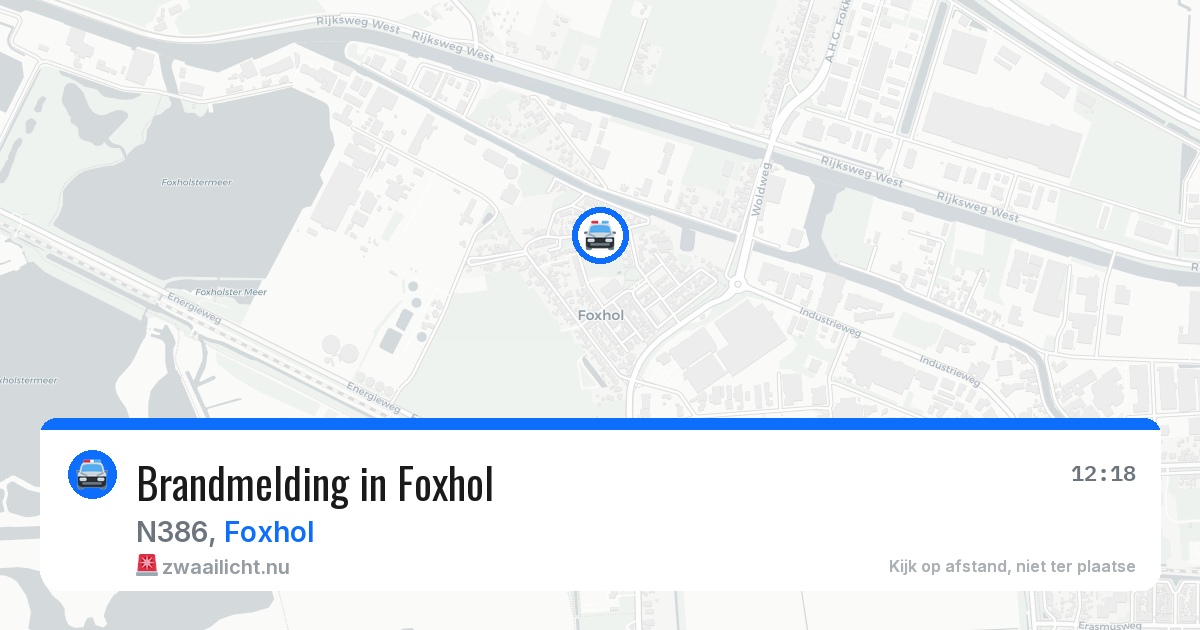 Brandmelding in Foxhol — 6 jul 2026