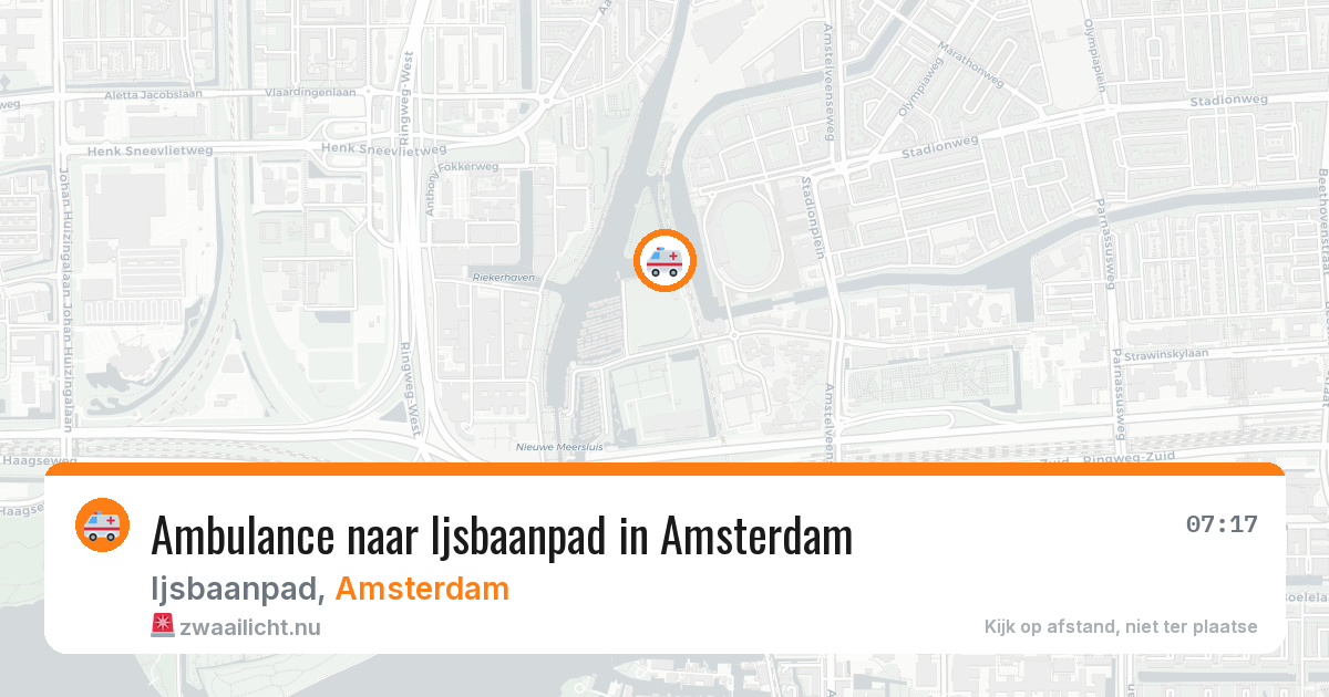 Ambulance naar Ijsbaanpad in Amsterdam — 5 jun 2026