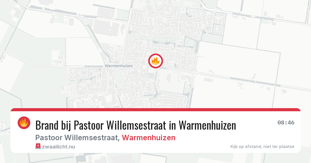 Brand bij Pastoor Willemsestraat in Warmenhuizen — 20 mei 2026