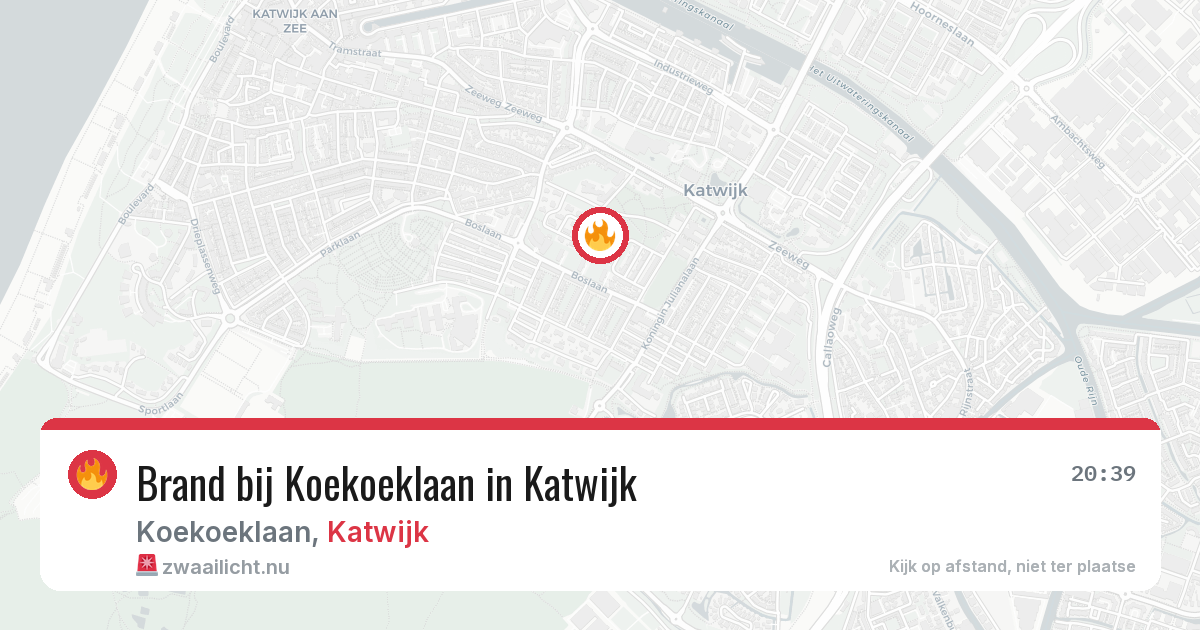 Brand bij Koekoeklaan in Katwijk — 23 apr 2026