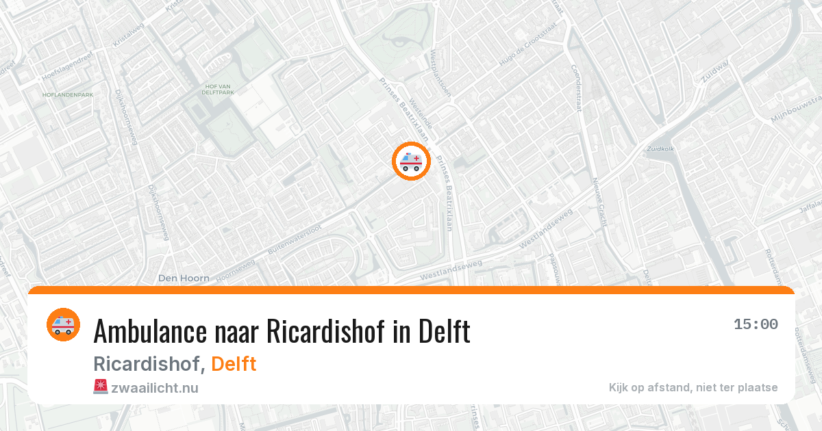 Ambulance naar Ricardishof in Delft — 11 jul 2026
