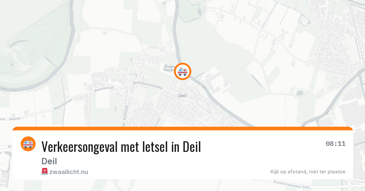 Verkeersongeval met letsel in Deil — 19 mei 2026