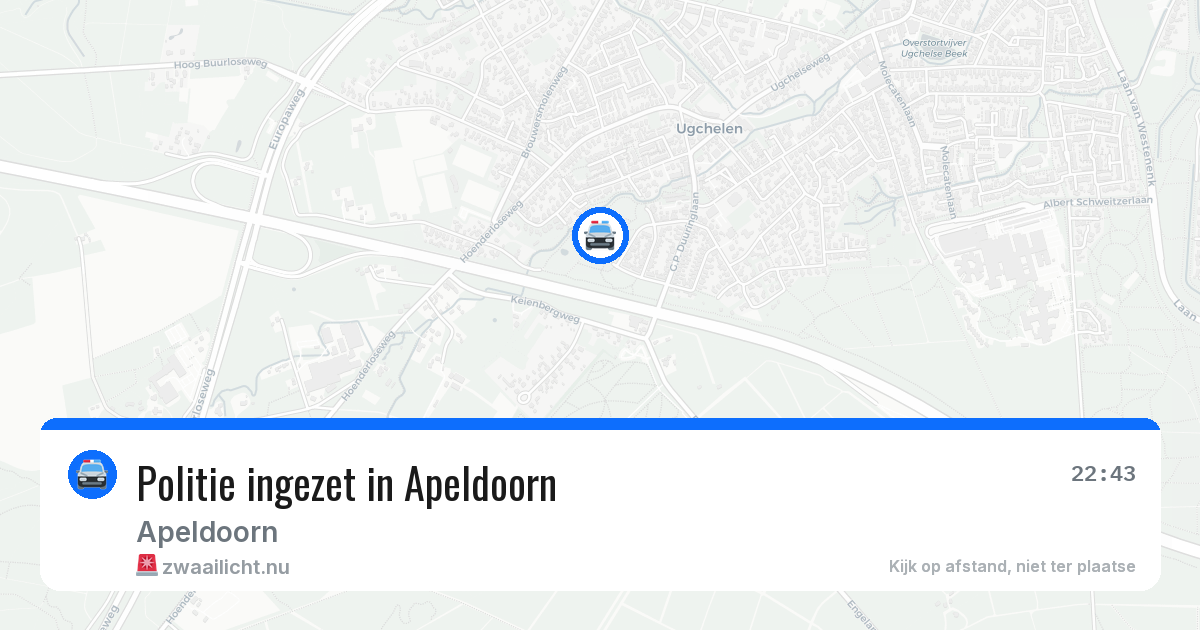 Politie ingezet in Apeldoorn — 10 jul 2026 | 🚨 Zwaailicht.nu